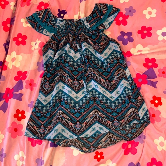 teal ruffle sleeve top - Picture 1 of 2